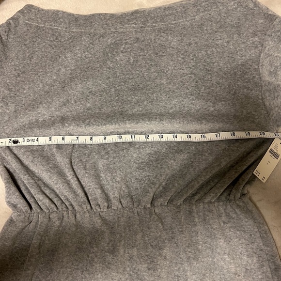 Anthropologie off-the-shoulder gray fleece dress - Picture 7 of 8